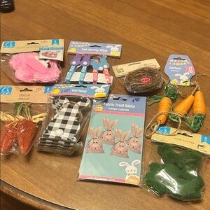 Easter Decor Bundle with Bunny Clips and Carrot Garland and much more.